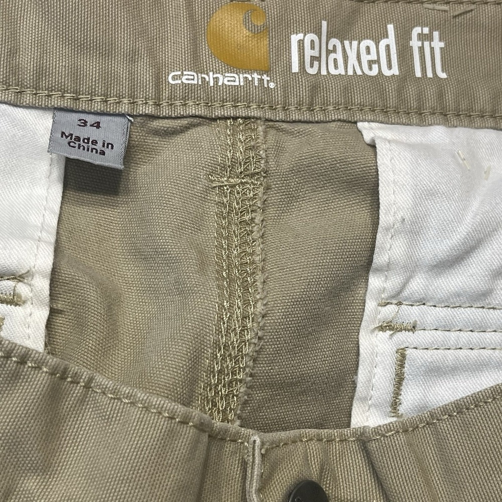 Carhartt Cargo Shorts Mens 34(Fits32) Beige Hiking Camping Outdoors Casual - Picture 6 of 7